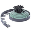 Bordure de jardin plastique flexible 10m avec piquets gris bordé de vert clair - voonot.com