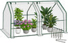 Mini Serre de jardin avec 2 portes enroulables bache PE renforcee 135g/m2 180x90x90cm Blanc - voonot.com
