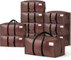 Lot 10 sacs de demenagement grand format avec sangles et poignee marron - voonot.com