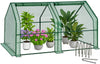 Mini Serre de jardin avec 2 portes enroulables bache PE renforcee 135g/m2 180x90x90cm Vert - voonot.com