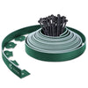 Bordure de jardin plastique flexible 10m avec piquets vert bordé de vert clair - voonot.com