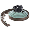 Bordure de jardin plastique flexible 10m avec piquets marron bordé de vert clair - voonot.com