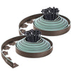 Bordure de jardin plastique flexible 20m avec piquets marron bordé de vert clair - voonot.com