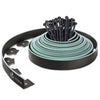 Bordure de jardin plastique flexible 10m avec piquets noir bordé de vert clair - voonot.com