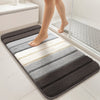 Lot de 2 Tapis de Bain Antidérapant microfibre motif dégradé 60x90cm gris - voonot.com