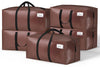 Lot 5 sacs de demenagement grand format avec sangles et poignee marron - voonot.com
