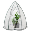 Serre de jardin hivernage dome avec bache PE 160x160x180cm Blanc - voonot.com
