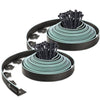 Bordure de jardin plastique flexible 20m avec piquets noir bordé de vert clair - voonot.com