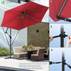 Parasol deporte 3M avec housse de protection et sangle de fixation Rouge - voonot.com