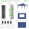 Tonnelle de jardin Arquee 3x3m Pliable avec porte et fenetre amovible bleu - voonot.com