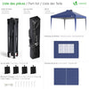Tonnelle de Jardin 3x3m POP UP installation facile avec portes et fenetres Bleu - voonot.com