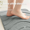 Lot de 2 Tapis de Bain Antidérapant microfibre motif ondulé 60x90cm gris - voonot.com