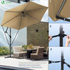 Parasol deporte 3M avec housse de protection et sangle de fixation Kaki - voonot.com