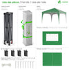 Tonnelle de jardin Arquee 3x3m Pliable avec porte et fenetre amovible vert - voonot.com