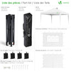 Tonnelle de Jardin 3x3m POP UP installation facile avec portes et fenetres Blanc - voonot.com