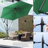 Parasol deporte 3M avec housse de protection et sangle de fixation Vert - voonot.com