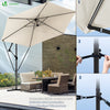 Parasol deporte 3M avec housse de protection et sangle de fixation Beige - voonot.com