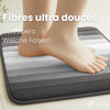 Lot de 2 Tapis de Bain Antidérapant microfibre motif dégradé 60x90cm gris - voonot.com