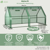 Mini Serre de jardin avec 2 portes enroulables bache PE renforcee 135g/m2 180x90x90cm Vert - voonot.com