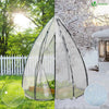 Serre de jardin hivernage dome avec bache PE 160x160x180cm Blanc - voonot.com