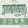 Mini Serre de jardin avec 3 portes enroulables bache PE renforcee 135g/m2 270x90x90cm Vert - voonot.com