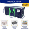Lot de 5 sacs de demenagement grand format avec sangles et poignee bleu - voonot.com
