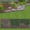 Bordure de jardin plastique flexible 10m avec piquets marron bordé de vert clair - voonot.com