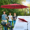 Parasol deporte 3M avec housse de protection et sangle de fixation Rouge - voonot.com