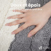Lot de 2 Tapis de Bain Antidérapant microfibre motif dégradé 60x90cm gris - voonot.com