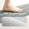 Lot de 2 Tapis de Bain Antidérapant microfibre motif ondulé 60x90cm gris - voonot.com