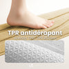 Lot de 2 Tapis de Bain Antidérapant microfibre motif ondulé 60x90cm beige - voonot.com