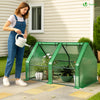 Mini Serre de jardin avec 2 portes enroulables bache PE renforcee 135g/m2 180x90x90cm Vert - voonot.com
