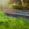 Bordure de jardin plastique flexible 20m avec piquets noir bordé de vert clair - voonot.com