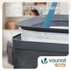 Panier a linge 1 compartiment et sac amovible auto ajustant avec couvercle 90L Anthracite - voonot.com