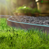 Bordure de jardin plastique flexible 20m avec piquets marron bordé de vert clair - voonot.com