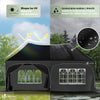 Tonnelle de jardin 3x6m Pliable Barnum avec 6 parois amovibles Noir - voonot.com