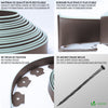 Bordure de jardin plastique flexible 10m avec piquets marron bordé de vert clair - voonot.com