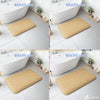 Lot de 2 Tapis de Bain Antidérapant microfibre motif ondulé 60x90cm beige - voonot.com