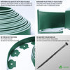 Bordure de jardin plastique flexible 20m avec piquets vert bordé de vert clair - voonot.com