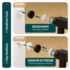 Barriere de securite a pression sans percage Largeur 103-110cm Metal noir - voonot.com
