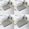 Lot de 2 Tapis de Bain Antidérapant microfibre motif ondulé 60x90cm gris - voonot.com