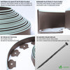 Bordure de jardin plastique flexible 20m avec piquets marron bordé de vert clair - voonot.com