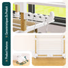 Sechoir a linge vertical tour etendoir pliable 4 niveaux 99x69x175.5 cm style bois blanc - voonot.com