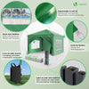 Tonnelle de jardin Arquee 3x3m Pliable avec porte et fenetre amovible vert - voonot.com