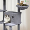 Arbre a chat Geant 6 niveaux avec griffoir grattoir 215 cm gris - voonot.com