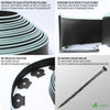 Bordure de jardin plastique flexible 10m avec piquets noir bordé de vert clair - voonot.com