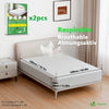Lot de 2 Protège Matelas Alèse Impermeable avec jupe elastiquee 160x200x30cm - voonot.com