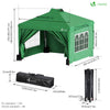 Tonnelle de Jardin 3x3m POP UP installation facile avec portes et fenetres Vert - voonot.com