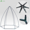 Serre de jardin hivernage dome avec bache PE 160x160x180cm Blanc - voonot.com