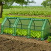 Mini Serre de jardin avec 3 portes enroulables bache PE renforcee 135g/m2 270x90x90cm Vert - voonot.com